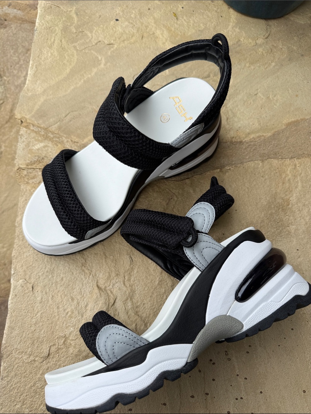 ASH DOXA Transparent Wedge Sporty Sandals